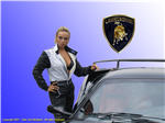 Hot Model and Lamborghini Wallpaper